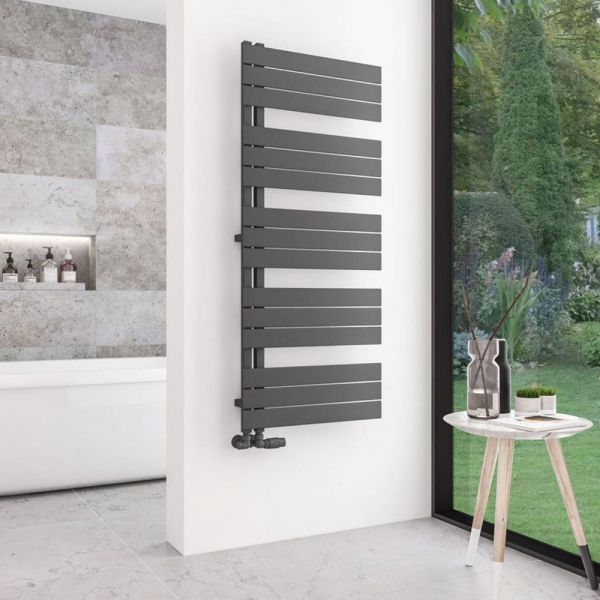 Eastbrook Helmsley 1400 x 600 Matt Anthracite Designer Towel Rail #2