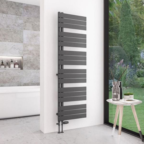 Eastbrook Helmsley 1640 x 500 Matt Anthracite Designer Towel Rail #2