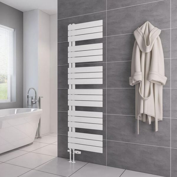Eastbrook Helmsley 1640 x 500 Matt White Designer Towel Rail #2