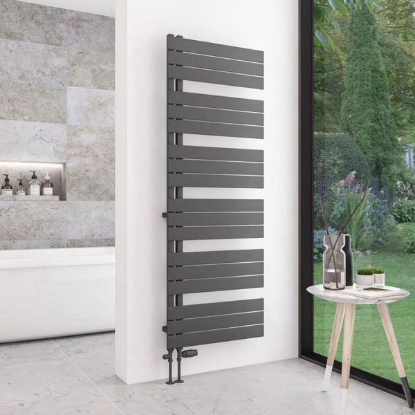 Eastbrook Helmsley 1640 x 600 Matt Anthracite Designer Towel Rail #2