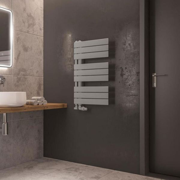 Eastbrook Helmsley 800 x 500 Matt Grey Designer Towel Rail #2