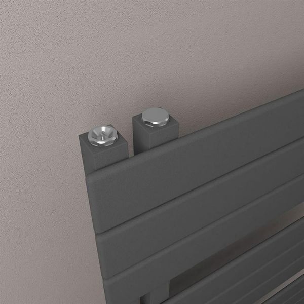 Eastbrook Helmsley 800 x 600 Matt Anthracite Designer Towel Rail #3