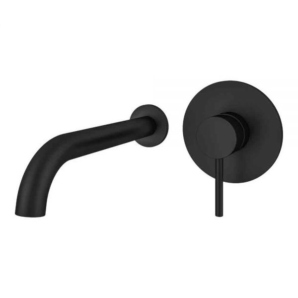 Eastbrook Heyford Black Wall Mounted Basin Mixer Tap