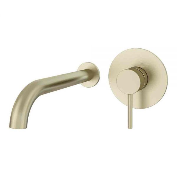 Eastbrook Heyford Brushed Brass Wall Mounted Basin Mixer Tap