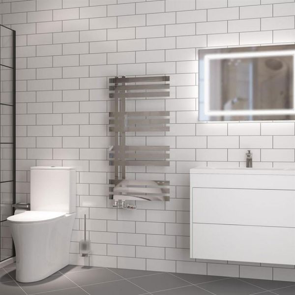 Eastbrook Hurley 1000 x 500 Chrome Designer Towel Rail #2