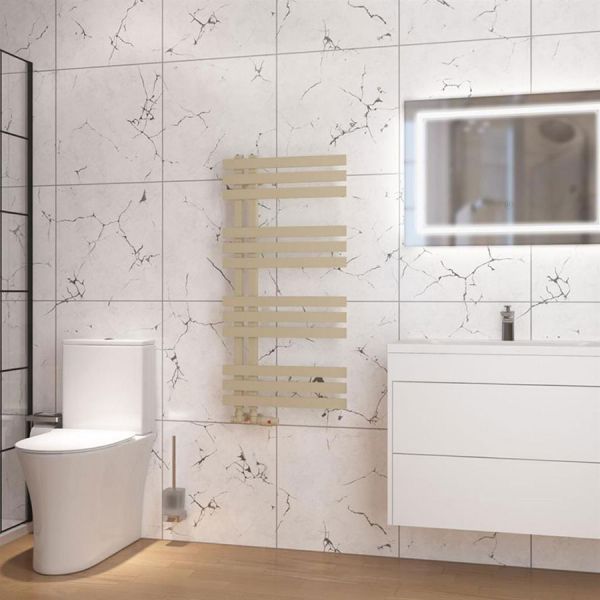 Eastbrook Hurley 1000 x 500 Matt Cappuccino Designer Towel Rail #2