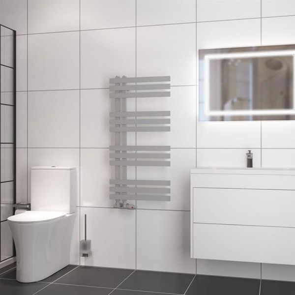Eastbrook Hurley 1000 x 500 Matt Grey Designer Towel Rail #2