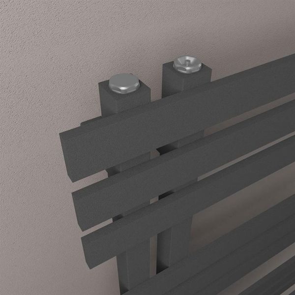 Eastbrook Hurley 1000 x 600 Matt Anthracite Designer Towel Rail #3