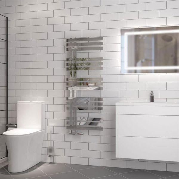 Eastbrook Hurley 1200 x 500 Chrome Designer Towel Rail #2