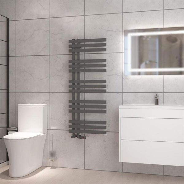 Eastbrook Hurley 1200 x 500 Matt Anthracite Designer Towel Rail #2