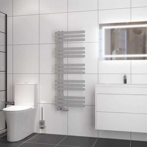 Eastbrook Hurley 1200 x 500 Matt Grey Designer Towel Rail #2