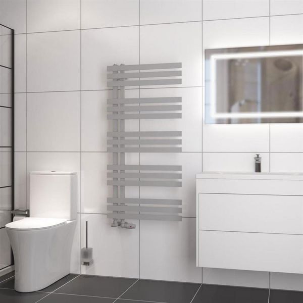 Eastbrook Hurley 1200 x 600 Matt Grey Designer Towel Rail #2
