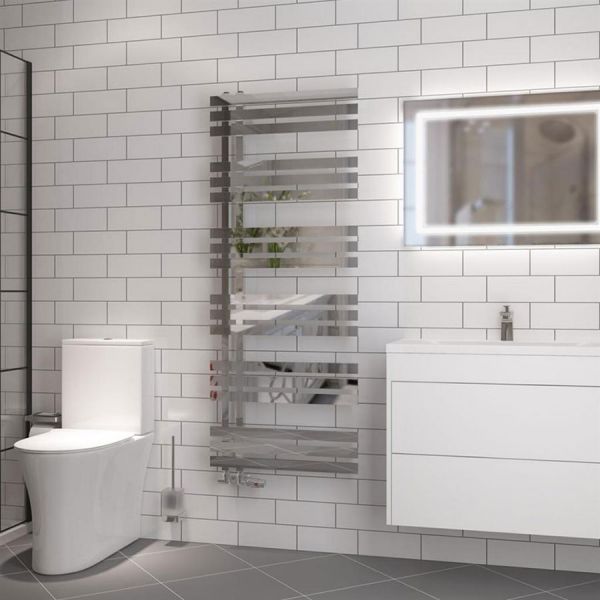 Eastbrook Hurley 1500 x 600 Chrome Designer Towel Rail #2