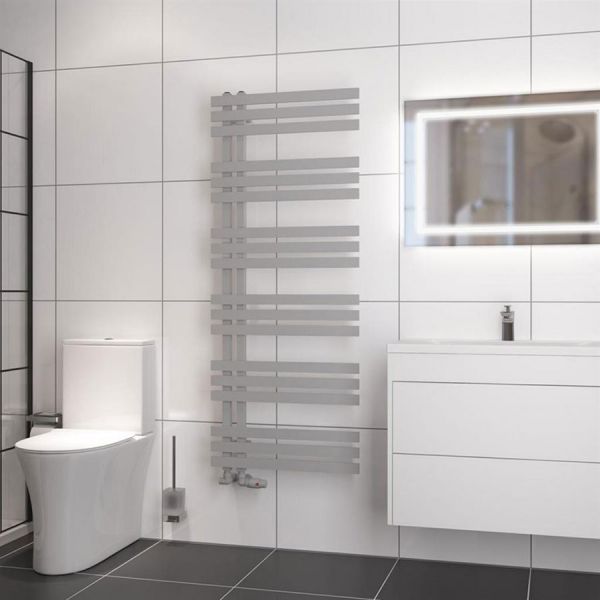 Eastbrook Hurley 1500 x 600 Matt Grey Designer Towel Rail #2