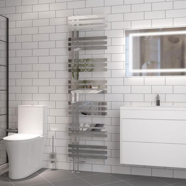 Eastbrook Hurley 1800 x 500 Chrome Designer Towel Rail #2