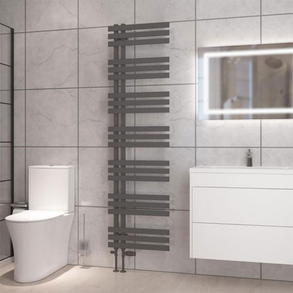 Eastbrook Hurley 1800 x 500 Matt Anthracite Designer Towel Rail #2