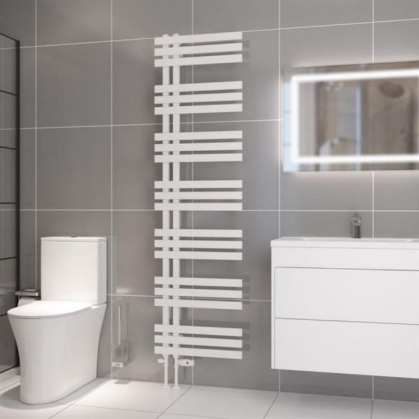Eastbrook Hurley 1800 x 500 Matt White Designer Towel Rail #2