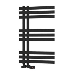 Eastbrook Hurley 800 x 500 Matt Black Designer Towel Rail