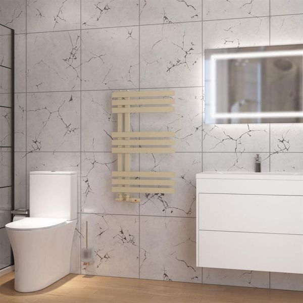 Eastbrook Hurley 800 x 500 Matt Cappuccino Designer Towel Rail #2
