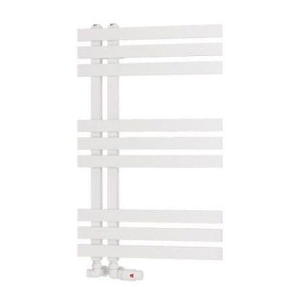 Eastbrook Hurley 800 x 500 Matt White Designer Towel Rail