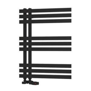 Eastbrook Hurley 800 x 600 Matt Black Designer Towel Rail