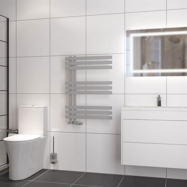 Eastbrook Hurley 800 x 600 Matt Grey Designer Towel Rail #2