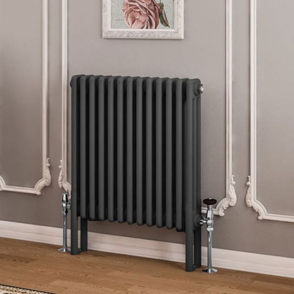 Eastbrook Imperia 600 x 605 Matt Anthracite 3 Column Radiator #2