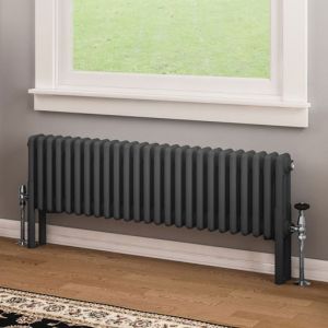 Eastbrook Imperia 300 x 1145 Matt Anthracite 3 Column Radiator