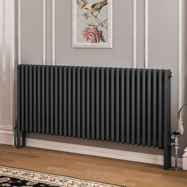 Eastbrook Imperia 600 x 1460 Matt Anthracite 3 Column Radiator #2