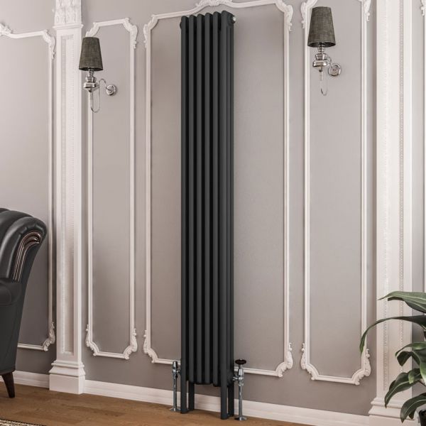 Eastbrook Imperia 1800 x 290 Matt Anthracite 3 Column Radiator #2
