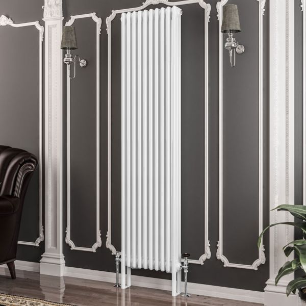 Eastbrook Imperia 1800 x 470 Gloss White 3 Column Radiator #2