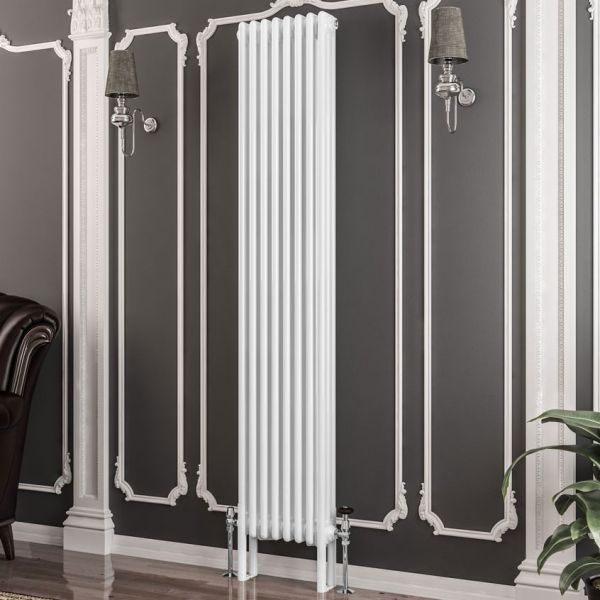 Eastbrook Imperia 1800 x 380 Gloss White 3 Column Radiator #2