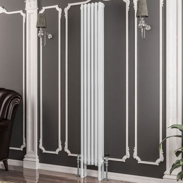 Eastbrook Imperia 1800 x 290 Gloss White 3 Column Radiator #2