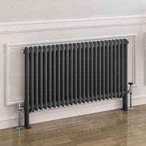 Eastbrook Imperia 600 x 1145 Matt Anthracite 2 Column Radiator