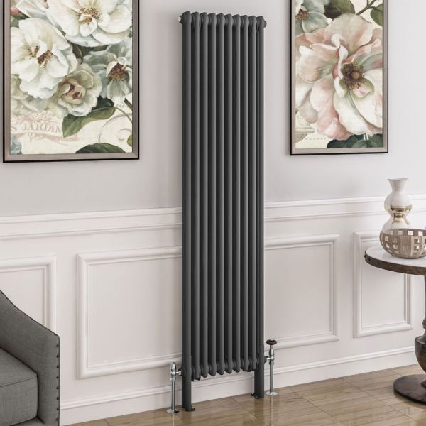 Eastbrook Imperia 1800 x 470 Matt Anthracite 2 Column Radiator