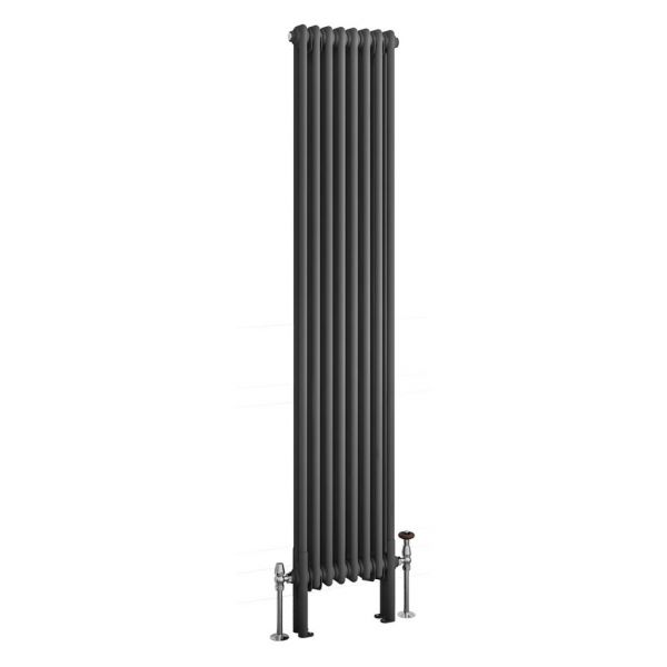 Eastbrook Imperia 1800 x 380 Matt Anthracite 2 Column Radiator #2