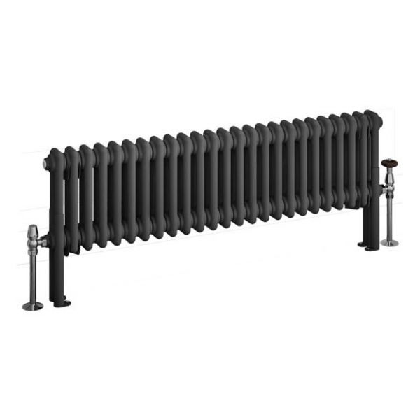 Eastbrook Imperia 300 x 1145 Matt Anthracite 2 Column Radiator #2