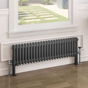 Eastbrook Imperia 300 x 1145 Matt Anthracite 2 Column Radiator