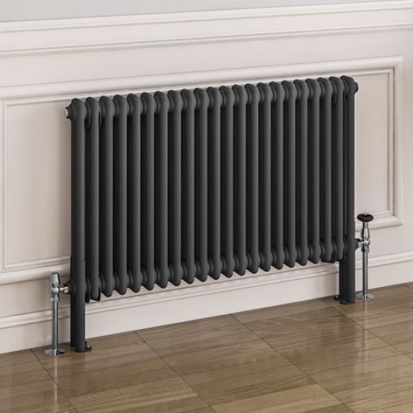 Eastbrook Imperia 600 x 1010 Matt Anthracite 2 Column Radiator
