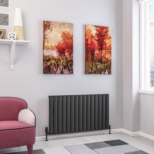Eastbrook Kelmscott 600 x 1045 Matt Anthracite Aluminium Designer Radiator #2