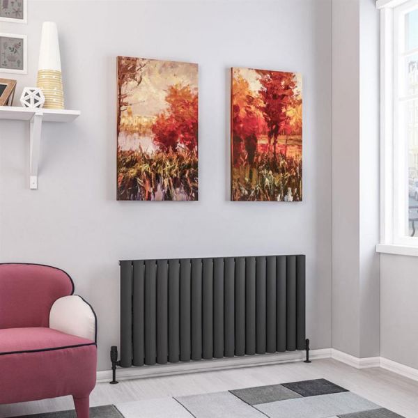 Eastbrook Kelmscott 600 x 1185 Matt Anthracite Aluminium Designer Radiator #2