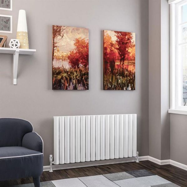 Eastbrook Kelmscott 600 x 1185 Matt White Aluminium Designer Radiator #2
