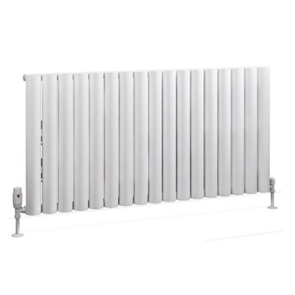 Eastbrook Kelmscott 600 x 1185 Matt White Aluminium Designer Radiator