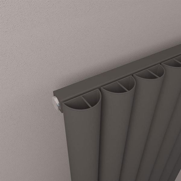 Eastbrook Kelmscott 600 x 625 Matt Anthracite Aluminium Designer Radiator #3
