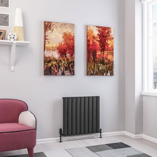 Eastbrook Kelmscott 600 x 625 Matt Anthracite Aluminium Designer Radiator #2