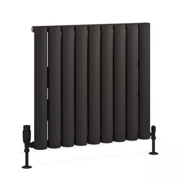 Eastbrook Kelmscott 600 x 625 Matt Anthracite Aluminium Designer Radiator
