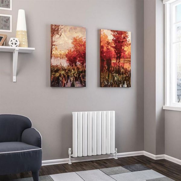 Eastbrook Kelmscott 600 x 625 Matt White Aluminium Designer Radiator #2