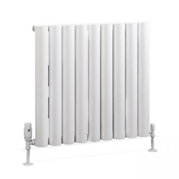 Eastbrook Kelmscott 600 x 625 Matt White Aluminium Designer Radiator