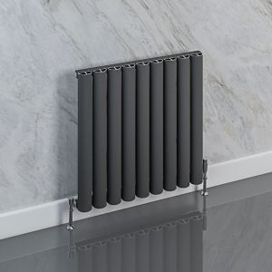 Eastbrook Kelmscott 600 x 835 Horizontal Matt Anthracite Designer Aluminium Radiator