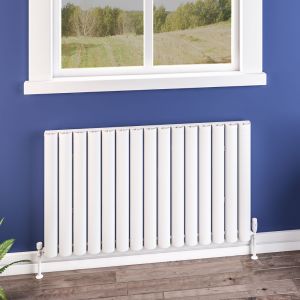 Eastbrook Kelmscott 600 x 835 Horizontal Matt White Designer Aluminium Radiator